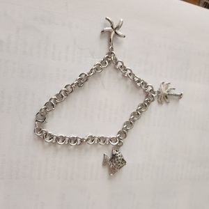 Sterling silver 925 bracelet with charms